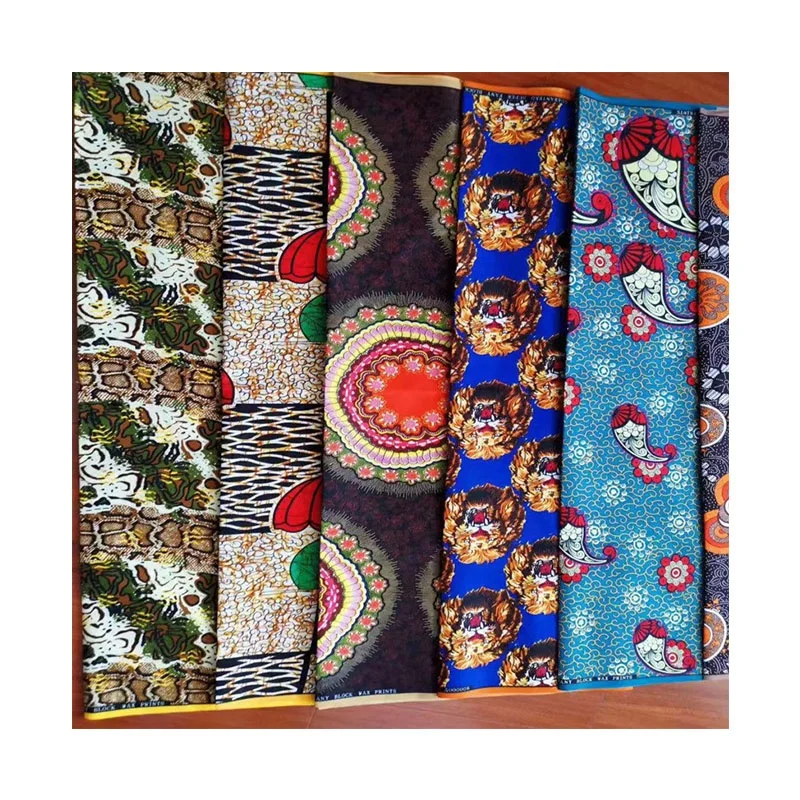Soft Quality Veritable Real Wax African Style Print Fabric  African Wax Prints Fabric Sanhe Real Wax