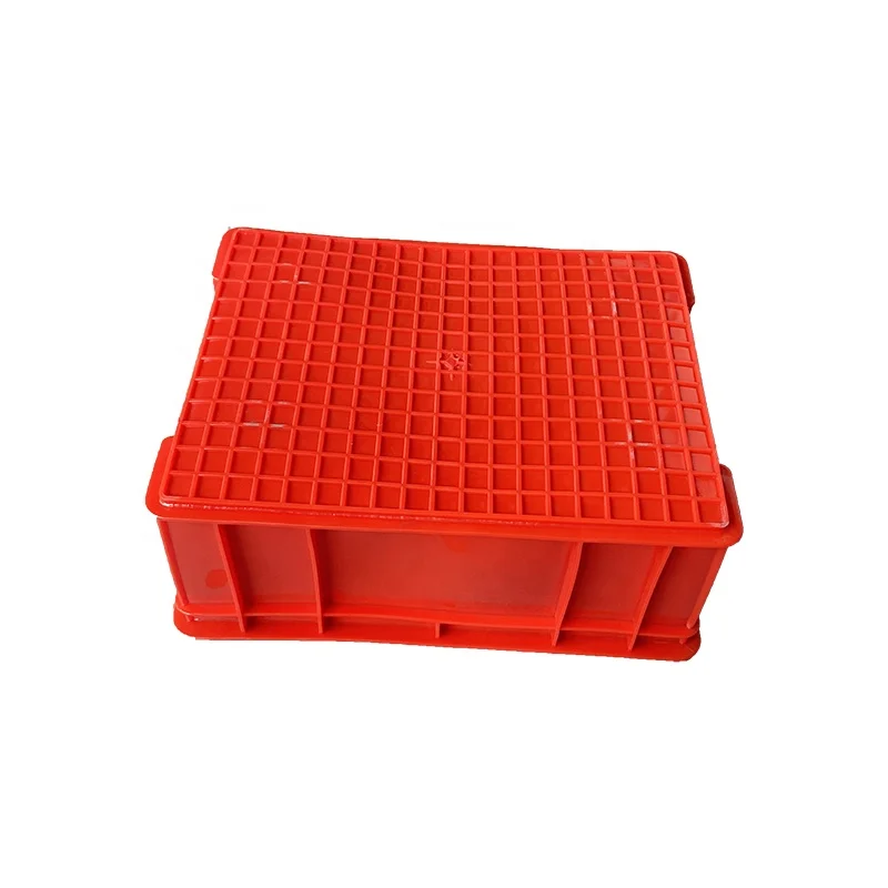 Wholesale Euro Multi Color Industrial Stack Moving Plastic Storage Parts Bins Box with Handle for Warehouse Transport