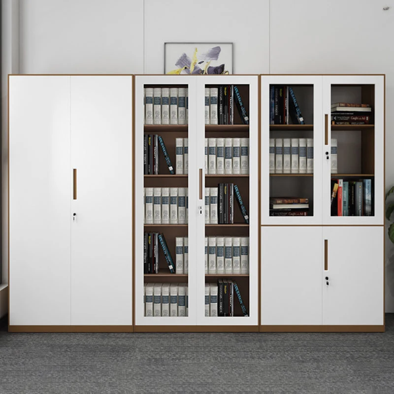 Cabinet for art exhibitions in the kindergarten book corner