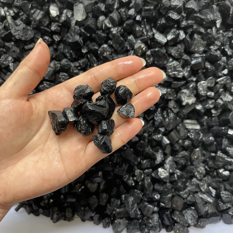 
Natural black obsidian titanium stone mineral meteorites specimens tourmaline 