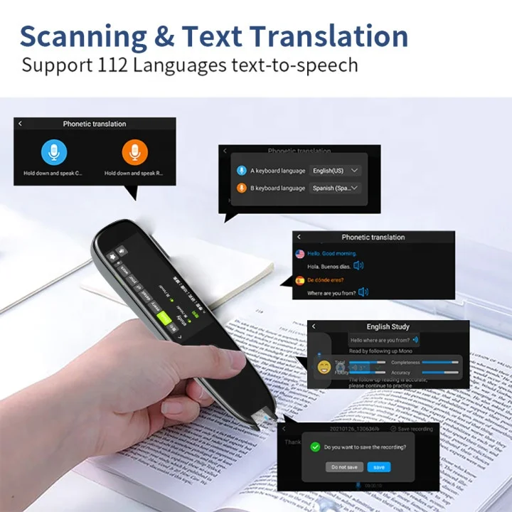 Best Quality Metal Smart Translator Vormor X3 Intelligent Real-time 112 Languages Translation Device Digital Read Scanning Pen