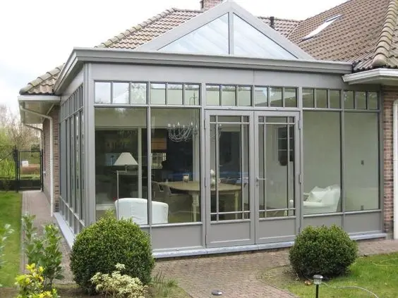 Алюминиевая консерватория изолированное стекло веранда солнечные панели на крыше Автономная Солнечная комната