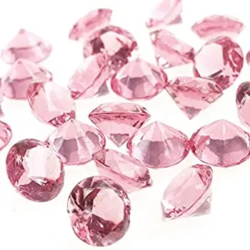 Pink Diamonds Table Confetti Scatter Crystals Wedding