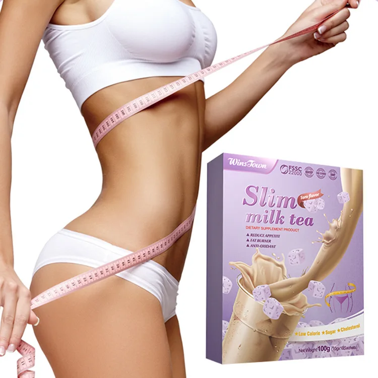 Private label Slim Milk Tea Meal replacement shake powder weight loss diet fat burner slimming milk tea