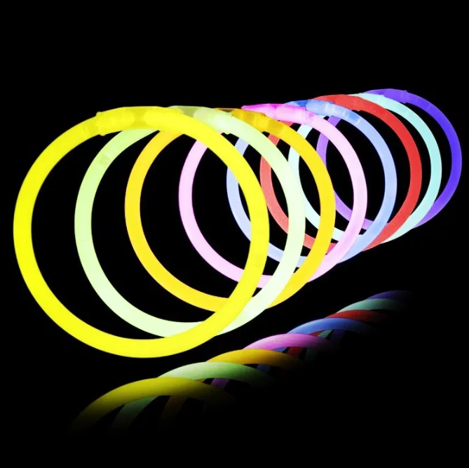100pcs/box Glow Sticks Toys 8 Inch Luminous Bracelet With Connectors Glow in the Dark Neon Party Supplies For Children and Adult