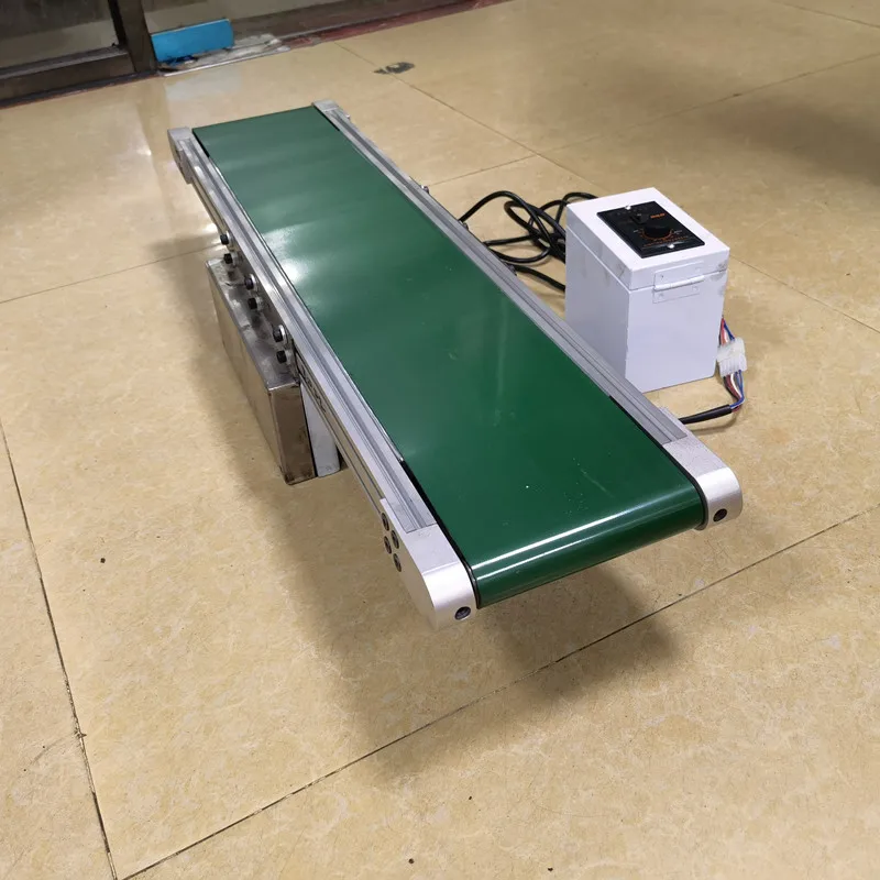 Mini-conveyor belt mini-punch press automatic matching mini-assembly line aluminum plate tabletop conveyor