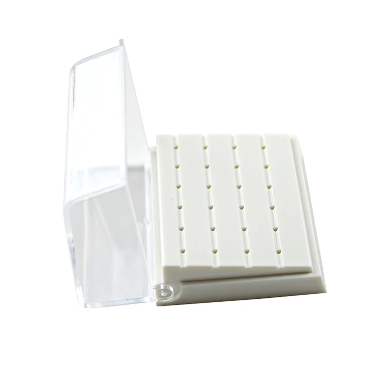 2021 Dental Holder Burs Block Case Box /24 Holes Plastic Disinfection Box