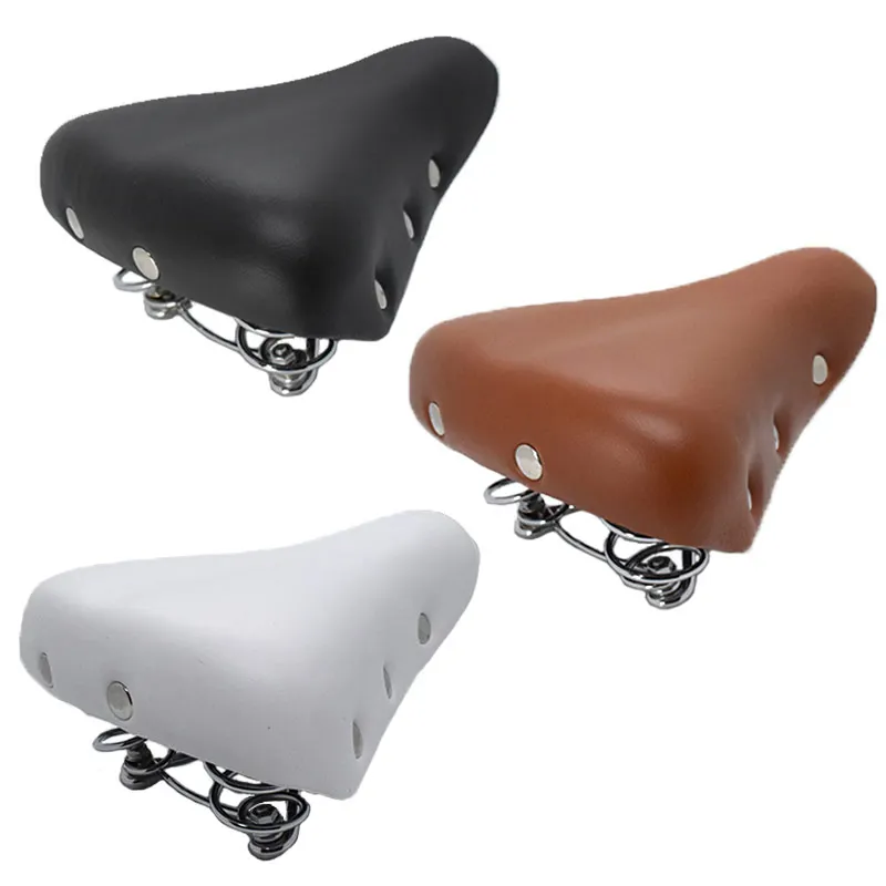 Очень красивое цветное кожаное надежное гелевое седло для электрического велосипеда
