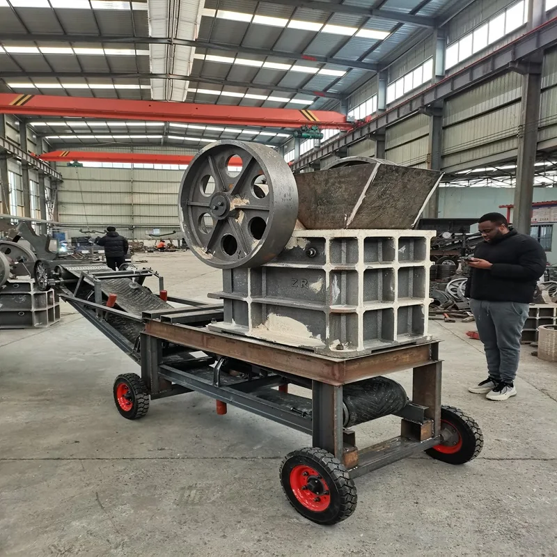 250*400 Diesel Engine Discharges Into 20 mm Jaw Crusher gold Rock Ore Cone Crusher Plant Crushing Machine