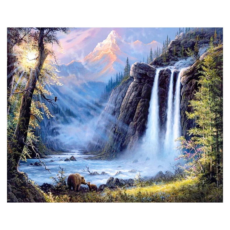 DIY 5D Diamond Painting Tree Scenery Full Square/Round Diamonds Embroidery Landscape Mosaic Picture Resin Drills Home Decoration