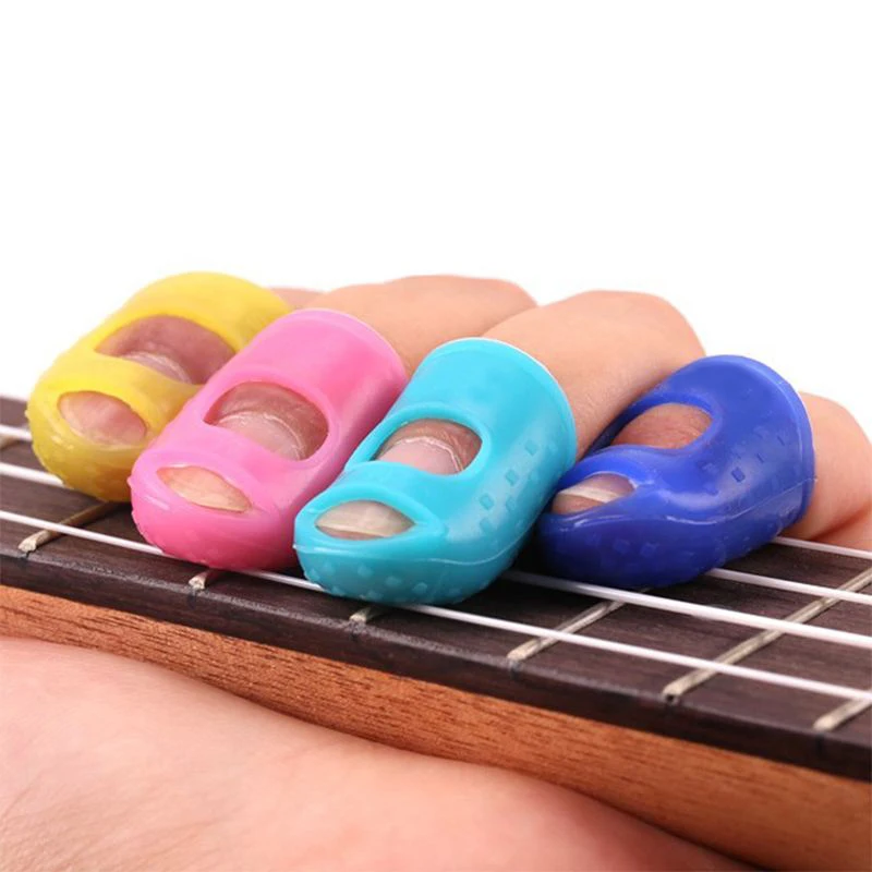 Rubber Glove Silicone Caps Finger Cover Protectors  Guitar Accessories