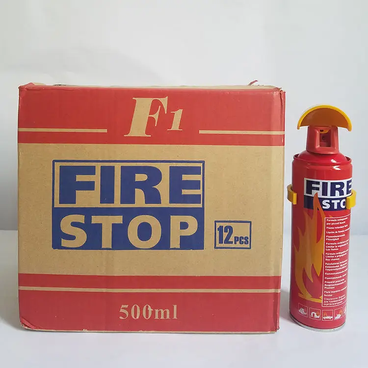 Aluminium bottle 1000ml/500ml Aerosol Foam Spray Fire Stop Mini Car Fire Extinguisher With Rack