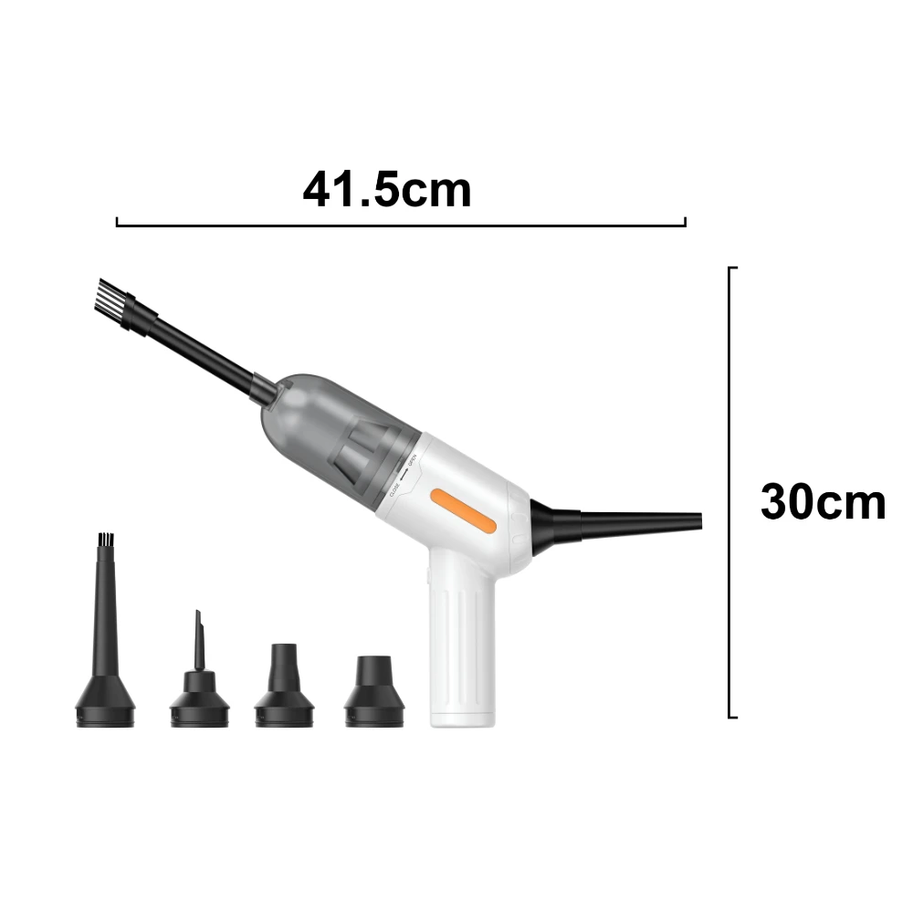 White Vacuum Cleaner and Air duster Rechargeable Electric Car Cleaning tool electric dust blower handheld vacuum cleaner