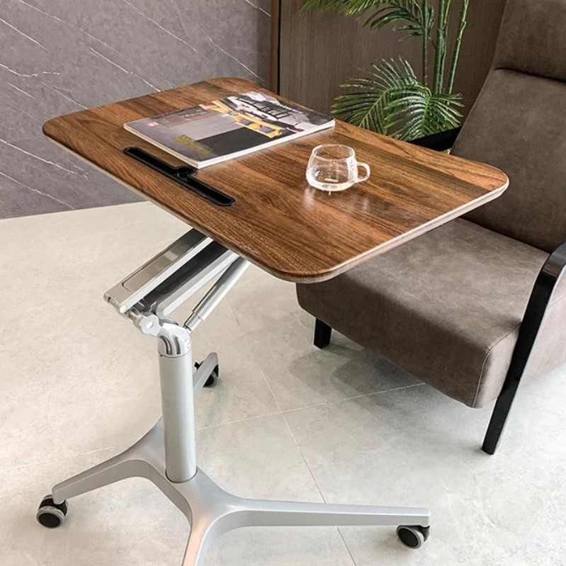 Rolling Standing Desk Height Adjustable Mobile Stand Up Computer Tilt Top Desks Laptop Stand for Small Spaces