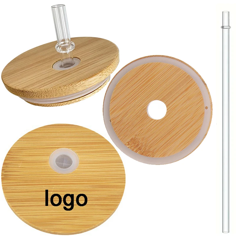 Usa Warehouse 32oz 40oz red Drinking High Borosilicate Glasses Drinkware Beer Can Cup Glass Tumbler With Handle Bamboo Lid Straw