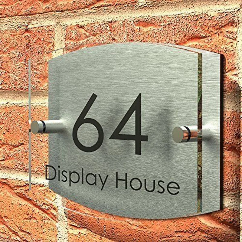 Factory fast shipping metal aluminium outdoor sign plate house number hotel NumberPlates
