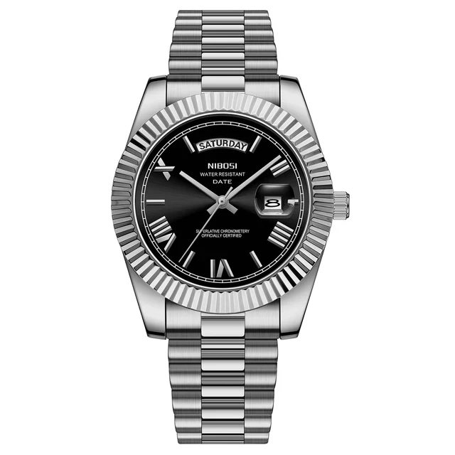 Nibosi 2628 Quartz Muilt-Color Watch Men Business Waterproof Auto Date Watch Male Luxury Mens Luminous Wristwatches Reloj Hombre