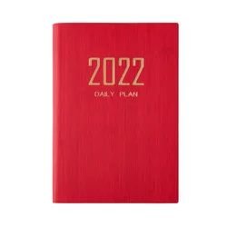 2022 Mini A7 Agenda Faux Leather Notebook 365 Cute Students Portable Planner for School Outdoor Travel Pocket Journal