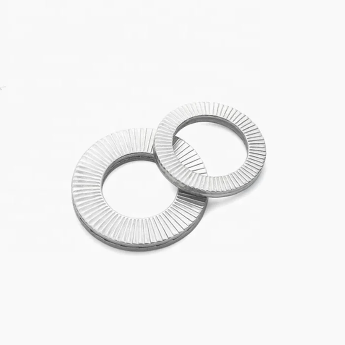 65 Mn Dacromet DIN 25201 double fold self locking washers safety knurling wedge lock washers