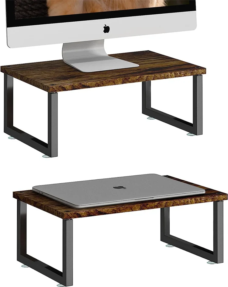 Monitor Stand Riser, Wood Desk Storage Organizer for Office Laptop, Computer