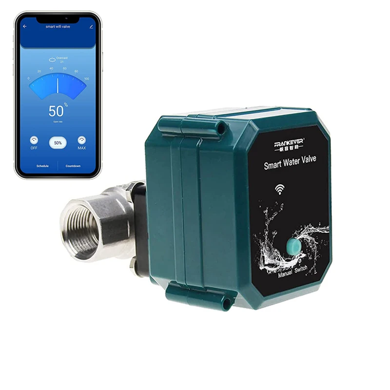 Adjustable Water Volume Level Flow Control Tuya Smart Life Automatic Garden Irrigation Wireless WiFi Smart Water Valve