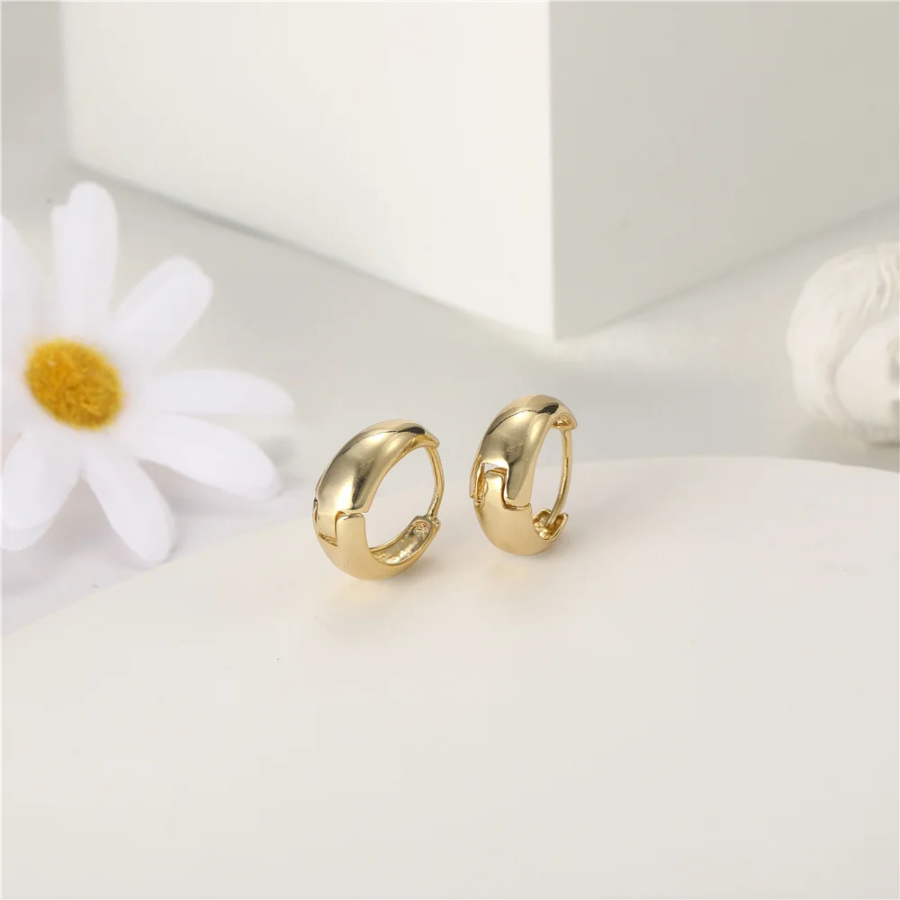 New Fashion Hoop Cartilage Huggie Hoops Earring Copper With CZ Hoop Earring Helix Tragus Rook Daith Piercings Women