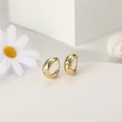 New Fashion Hoop Cartilage Huggie Hoops Earring Copper With CZ Hoop Earring Helix Tragus Rook Daith Piercings Women