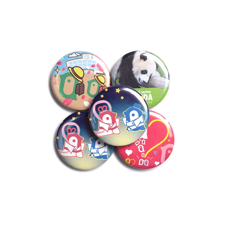 Round Tinplate Fridge Magnet Magnetic Souvenir Diameter 32mm