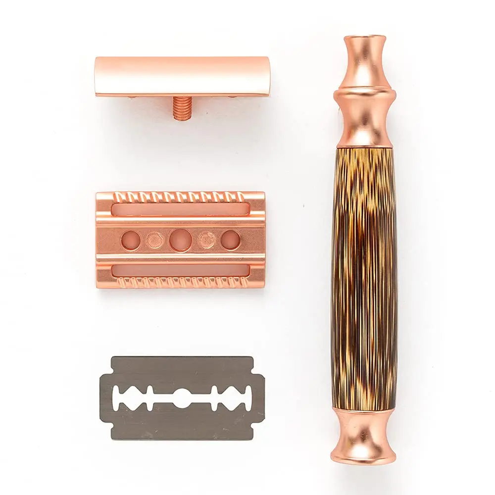 High Quality Classic Handmade Custom Logo Natural Eco Friendly Bamboo Safety Razor Handle for Birthday Gift