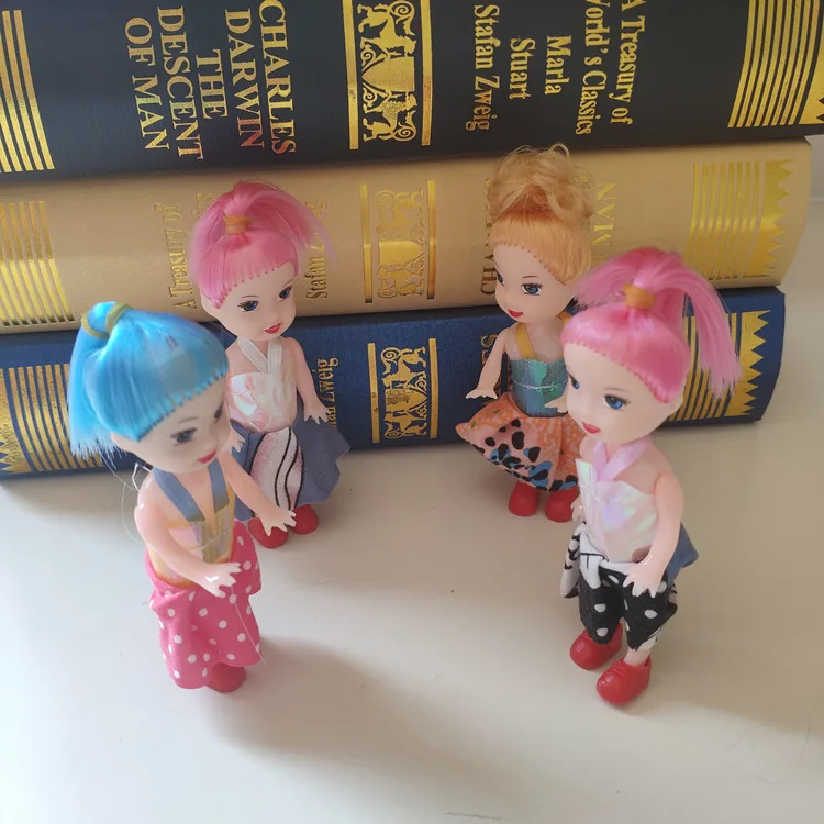 Factory Wholesale Cheap Price 10cm Cute Doll  Girl with Dress Doll For Girls Gifts Doll Accessories