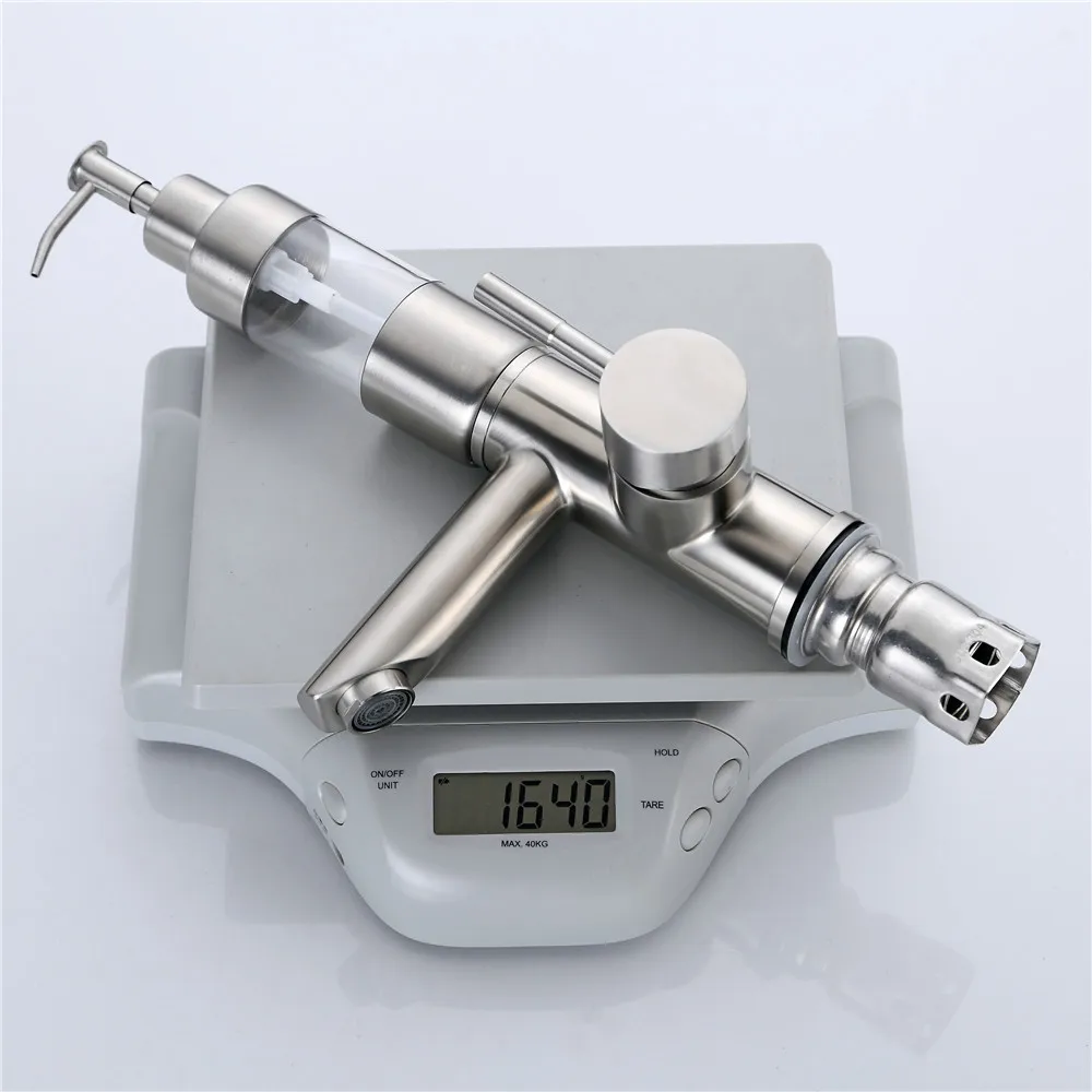 
Water tap Super practical hand sanitizer bottle faucet in one stainless steel wire drawing basin faucet 