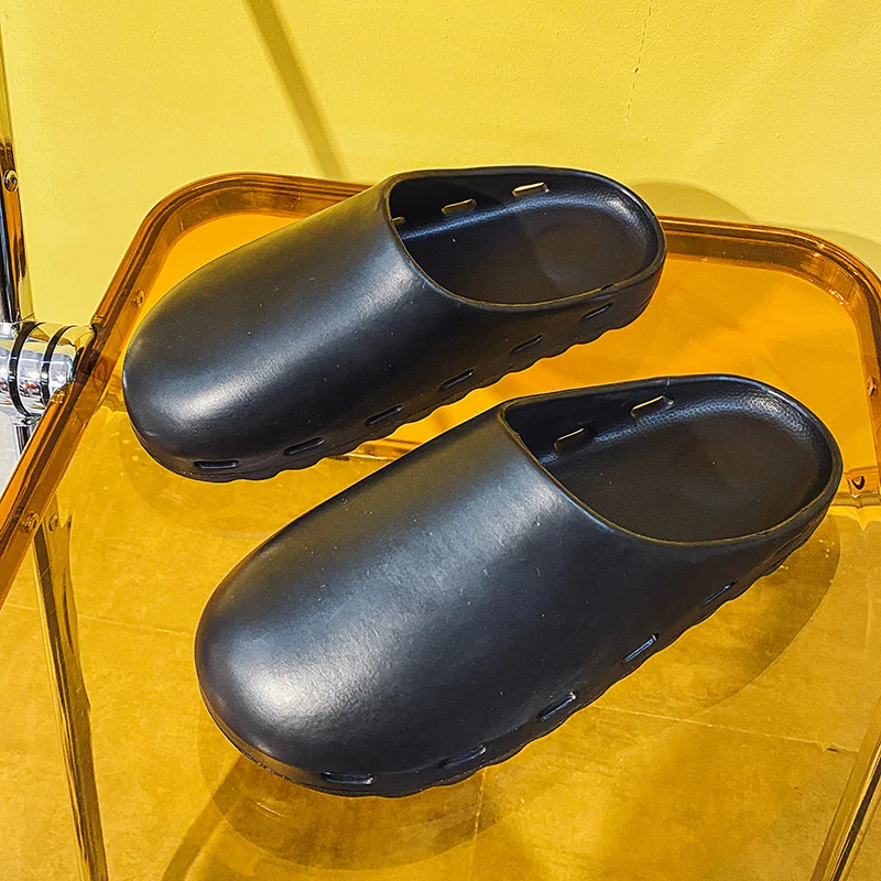 mens sandals cartoon print cheap slides slippers footwear close tos mule shoes casual  black loafers for men