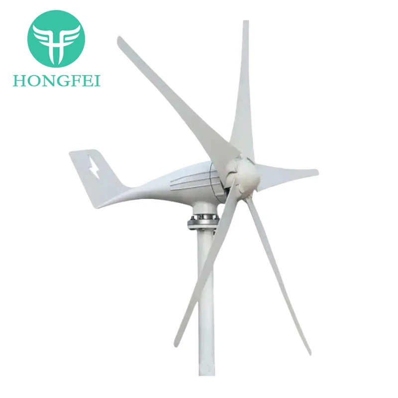 100W Black Three Blades Horizontal Wind Energy Generator Tail For Home