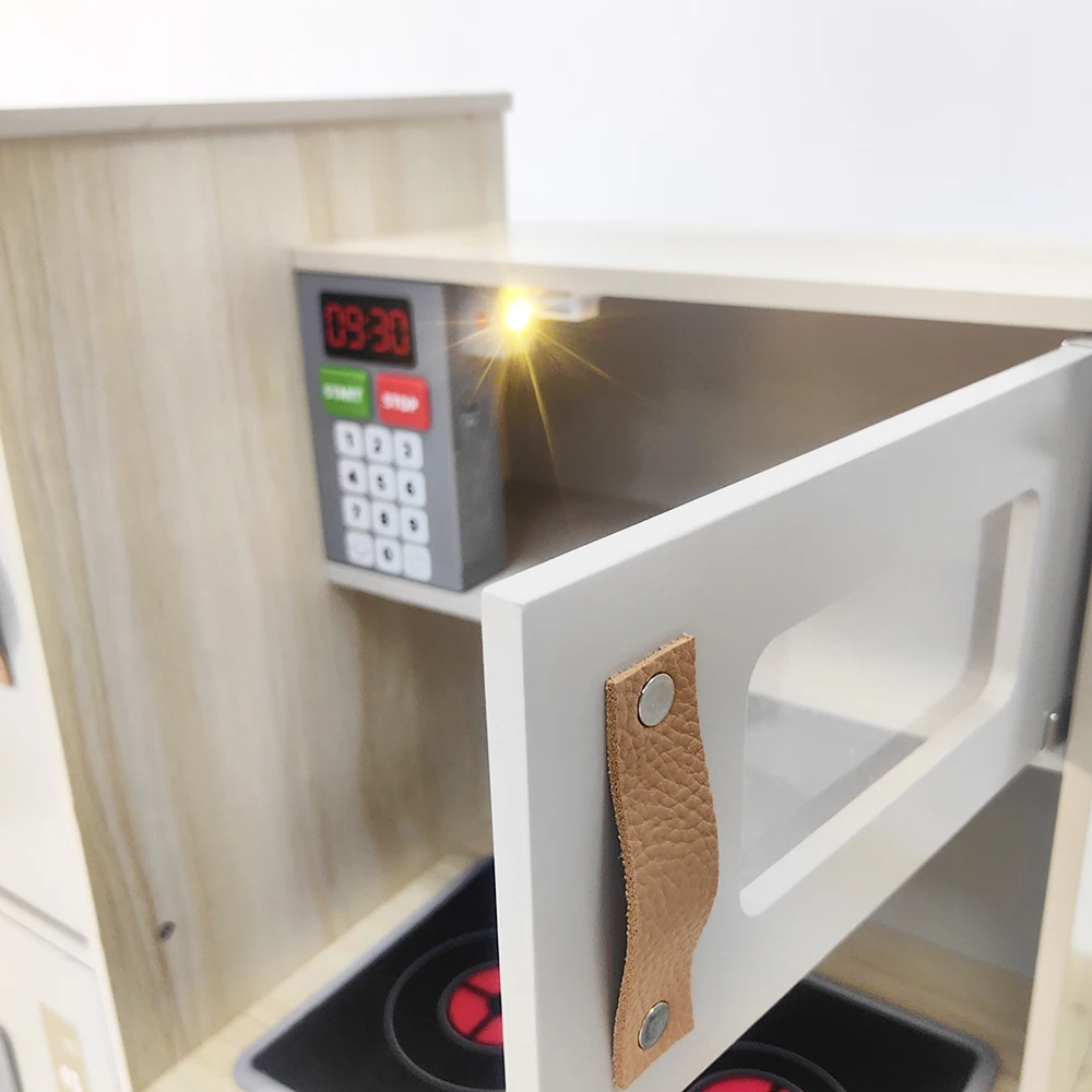 2024 Hot sell Nordic Children Grey Simulation Cooking creative Wooden Kitchen Set educational toys for kids Boys andGirls CE CPC