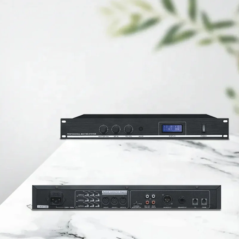 Digital conference system discussion microphone  host central processor for multimedia audio-visual system engineering