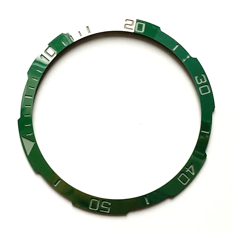 Irregular Shape Green Ceramic Watch Bezel Insert For Watch Custom Made Ceramic Bezel With engrave Minute Scale