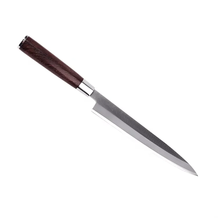 Профессиональный японский кухонный нож из нержавеющей стали Лучший в мире для суши с деревянной ручкой