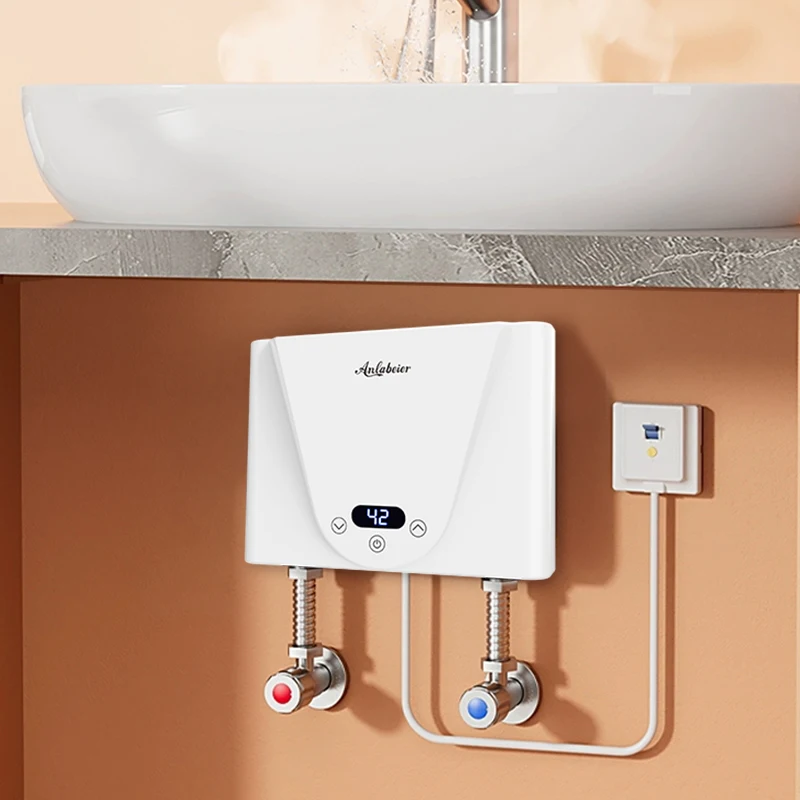 calentador de agua bathroom 240v 5.5kw temp display electric shower head instant water heater