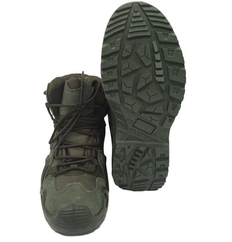 JDS Custom New Trend Green Out Door Solomon Columbia Leather Hiking Boots For Men