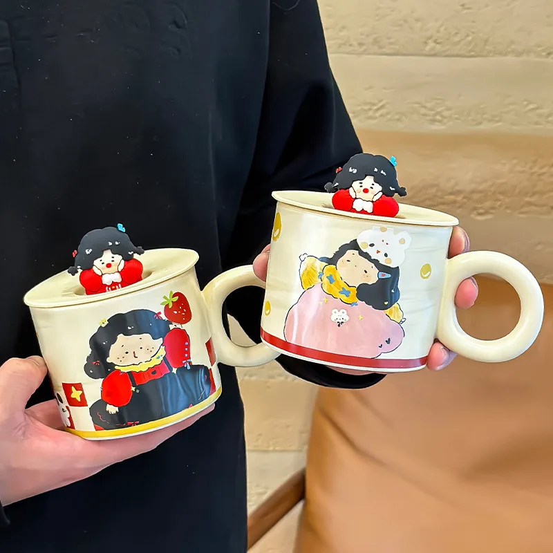 Кружка с крышкой для девочек