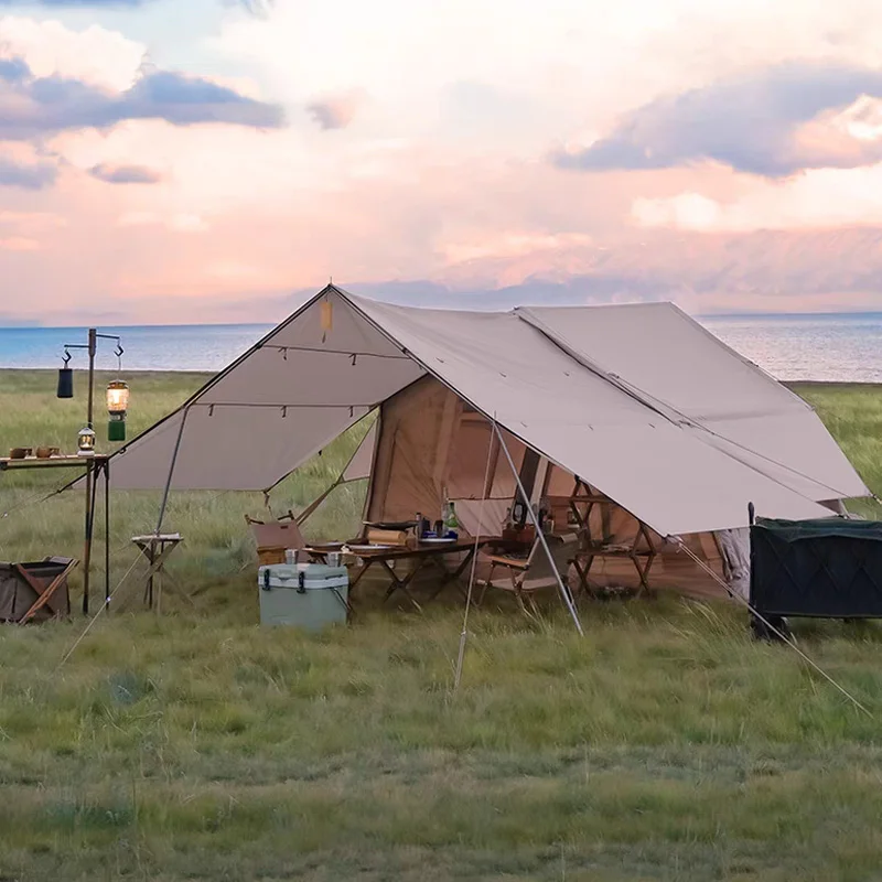 Family Use Quick Air Pump Inflation Cabin House Shaped Tent Outdoor Rainproof 3-5 Person 13 Square Meters