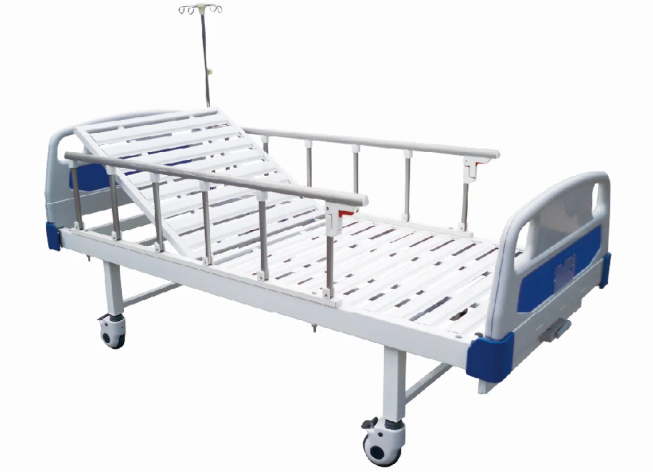 Simple Cheap Price  mechanical hospital bed 1 Crank Clinic Bed  Nursing Bed