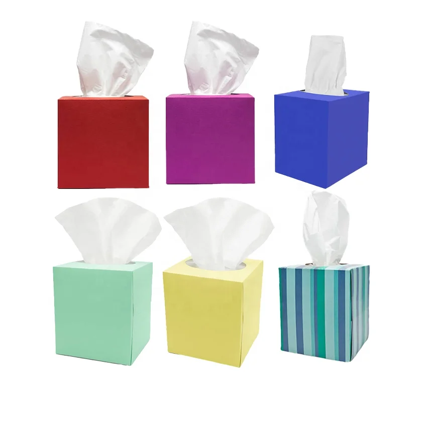 Disposable z fold paper towels custom logo 2ply box facial tissue car tissue cartoon box design facial tissue