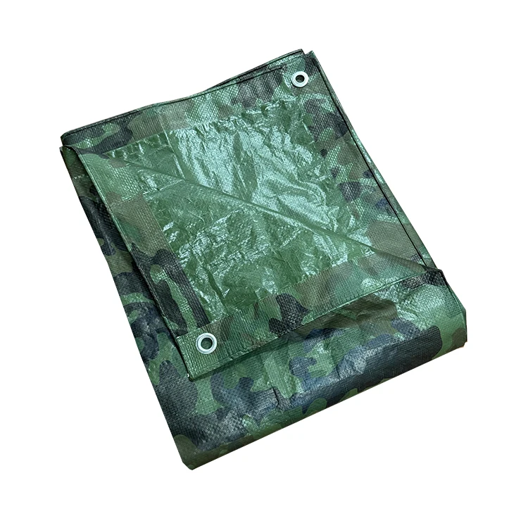 Army green Camp Tent Tarpaulin Coated PE Tarpaulin With Uv Plastic Fabric Sheet