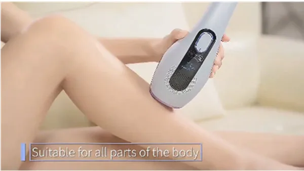 Portable Handheld IPL Machine 50000 Flashes Painless Body Permanent Hair Removal Device with Ice Cooling Sapphire Crystal