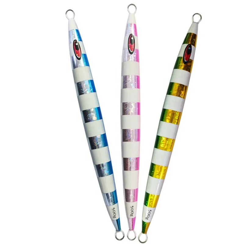 TAKEDO JY35 500g 26.5cm  Lead Metal Jig Deep Sea Fast Sinking Speed Fall Bait Luminous Slow Jigging Fishing Lures