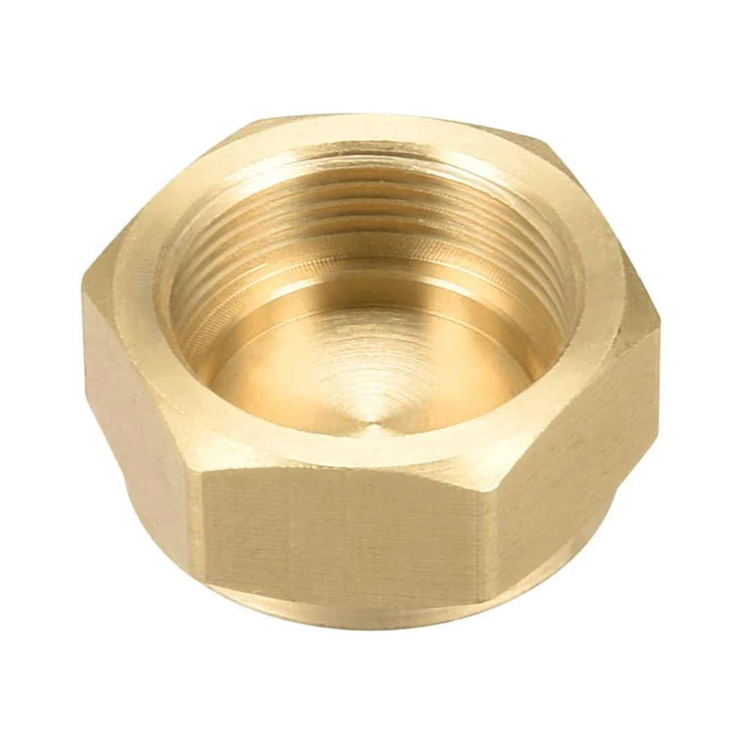 M18 x1.0 Brass Pipe Fitting End Cap Hex Female Thread Plug Ending Cap For Garden and Outdoor Water Pipes Nozzle Joints
