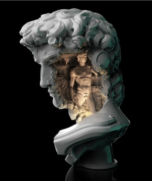 SE7 Original Design Resin Living Room Decor Luxury Cyberpunk Decoration David Aromatherapy Diffuser Dreek Statue