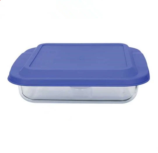 Rectangle Oven Safe High Borosilicate Glass Baking Dishes Glass Bakeware With Lid for Household Baking Dish