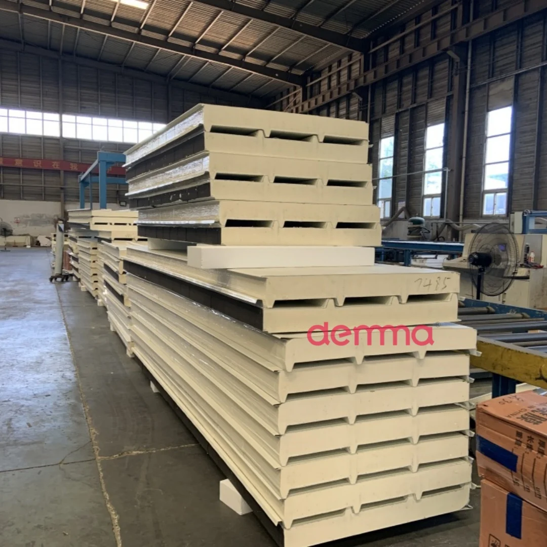 Aluminium Composite Panel Price PU Rock Wool EPS Foam Sandwich Panel Plywood For Building Materials